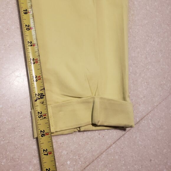 Talbots Pants Womens 10 Yellow Weekend Chino Stretch Pockets Skinny Leg Casual - Picture 9 of 9